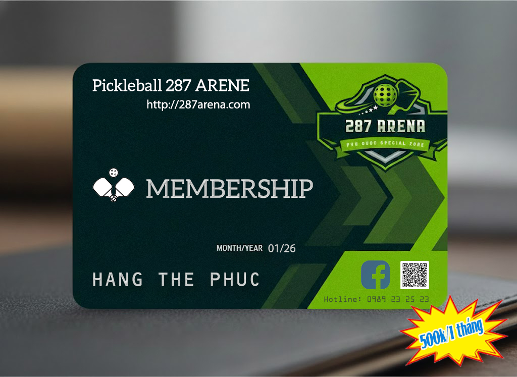 HỘI VIÊN PICKLEBALL 287 ARENA – CHỈ 500K/THÁNG
